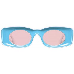 Aviator Women Fashion Hip Hot Sunglasses Luxury Brand Designer 90s Sun Glasses Men Blue - Purple - CA18YKU3AZU $8.06