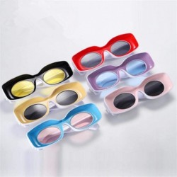 Aviator Women Fashion Hip Hot Sunglasses Luxury Brand Designer 90s Sun Glasses Men Blue - Purple - CA18YKU3AZU $8.06