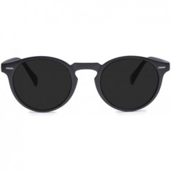 Round Outdoor Nearsighted Distance Polarized Sunglassess -3.50 Round Frame Driving Myopia Glasses - Black - CB198OX73QK $30.23