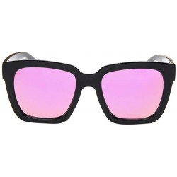 Goggle Polarized Sunglasses for Women- Mirrored Lens Fashion Goggle Eyewear Luxury Accessory (Pink) - Pink - CG195N28DX2 $14.47