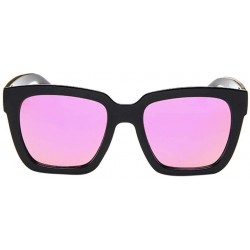 Goggle Polarized Sunglasses for Women- Mirrored Lens Fashion Goggle Eyewear Luxury Accessory (Pink) - Pink - CG195N28DX2 $8.87