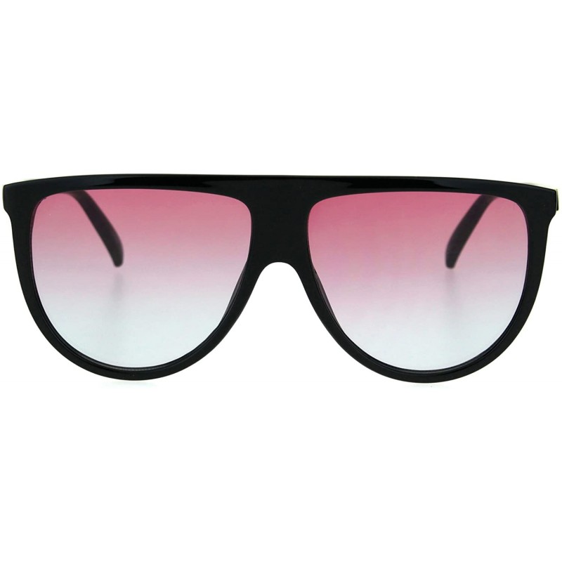 Oval Retro Fashion Womens Sunglasses Half Oval Frame Ombre Color Lens UV 400 - Black (Pink Blue) - CE189ZAEOZC $11.18