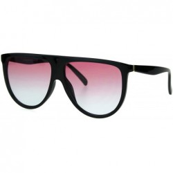 Oval Retro Fashion Womens Sunglasses Half Oval Frame Ombre Color Lens UV 400 - Black (Pink Blue) - CE189ZAEOZC $11.18