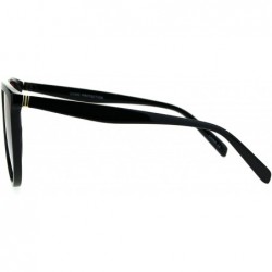 Oval Retro Fashion Womens Sunglasses Half Oval Frame Ombre Color Lens UV 400 - Black (Pink Blue) - CE189ZAEOZC $11.18