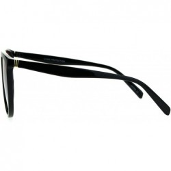 Oval Retro Fashion Womens Sunglasses Half Oval Frame Ombre Color Lens UV 400 - Black (Pink Blue) - CE189ZAEOZC $11.18