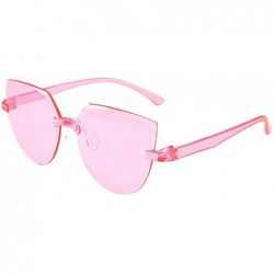 Rimless Fashion Rimless Multilateral Sunglasses Lightweight Colorful Glasses - D - CS1903ZQEGD $9.43