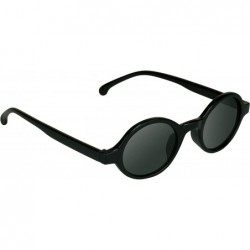 Round Classic Small Round Circle Retro 70's John Lennon Style Sunglasses - Black - CP11VTJOVWB $10.41