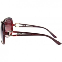 Butterfly Womens Sunglasses Classic Oversize Round Butterfly Frame - Burgundy - C011OJ9TPZV $8.30