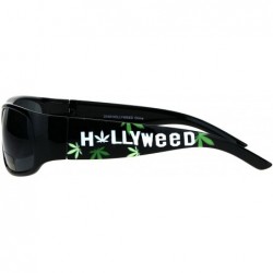 Rectangular Pot Head Hollyweed Marijuana Weed Stoner Plastic Sunglasses Classic Rectangular Biker - CX183CZR9UM $7.97