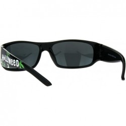 Rectangular Pot Head Hollyweed Marijuana Weed Stoner Plastic Sunglasses Classic Rectangular Biker - CX183CZR9UM $7.97