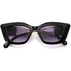 Cat Eye Women Vintage Cat Eye Sunglasses Stylish Gradient Sun Glasses Ladies Travel Shades UV400 - C49blue Grey Grey - CB199O...