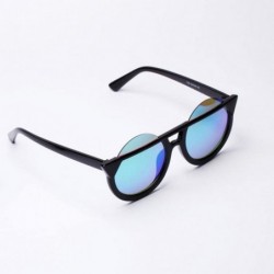 Cat Eye Cat Eye Sunglasses - Men Women Retro Vintage Personal Round Frame UV Glasses (D) - D - CF18E4UX42M $8.94