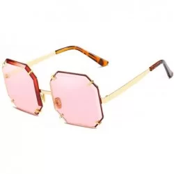 Square Unisex Sunglasses Fashion Grey Drive Holiday Square Non-Polarized UV400 - Pink - CG18R4UY322 $21.38