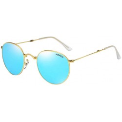 Oversized Unisex Polarized Folding Rimless Sunglasses UV400 Lens Glasses - Blue - CX1902SK032 $16.44