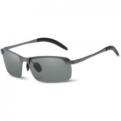 Goggle Man Driving Polarized Sunglasses-Photochromatic Sports Eyewear-Ultra Light Alloy Frame-UV 400 Outdoor Gift Box - CN18T...