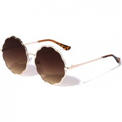 Round Cookie Shaped Round Fashion Sunglasses - Brown - CY196MSQ40X $11.08