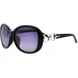 Wrap Luxury Women Polarized Sunglasses Retro Eyewear Oversized Goggles Eyeglasses - Black Frame - CF12I692PND $12.31