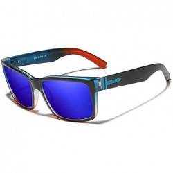 Sport Genuine Thick Tough Sports Sunglasses 100% Polarized and UV400 Unisex - Blue (Limited Edition) - CX199RC9GI6 $27.41