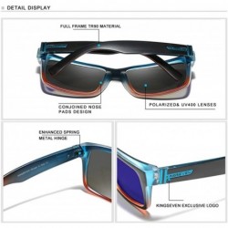 Sport Genuine Thick Tough Sports Sunglasses 100% Polarized and UV400 Unisex - Blue (Limited Edition) - CX199RC9GI6 $27.41