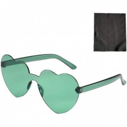 Rimless Fashion Heart Rimless Sunglasses - C - CP1908R9Y32 $10.51