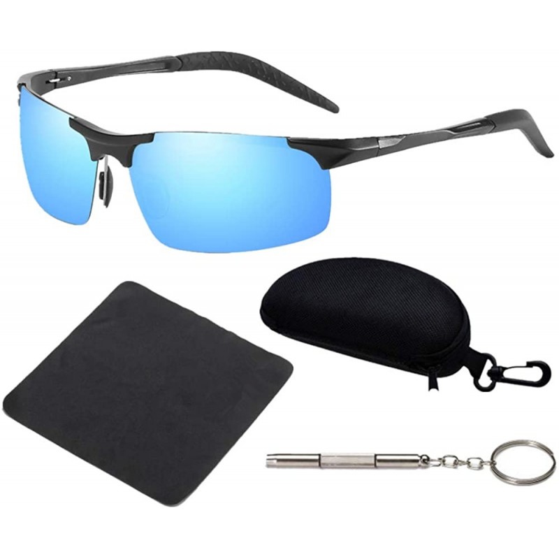 Sport Semi-Rimless Polarized Sport Sunglasses Anti-wind sand Ideal for Running or Cycling - C518TYC7QXY $16.26