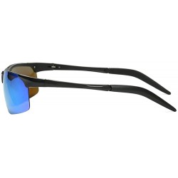 Sport Semi-Rimless Polarized Sport Sunglasses Anti-wind sand Ideal for Running or Cycling - C518TYC7QXY $16.26