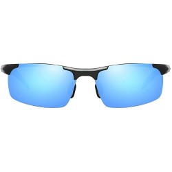 Sport Semi-Rimless Polarized Sport Sunglasses Anti-wind sand Ideal for Running or Cycling - C518TYC7QXY $16.26