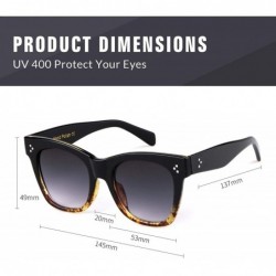 Oversized Oversized Square Sunglasses for Women Designer Luxury Flat Lens Sun Glasses Shades - C818XNH5M40 $10.20