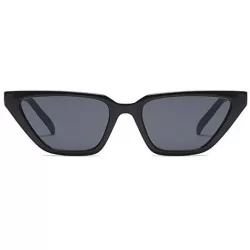 Cat Eye Small Cat Eye Sunglasses Vintage Square Shade Women Eyewear UV Protection with Case&Lens Cloth - Gray - CV198DT8ZXE $...