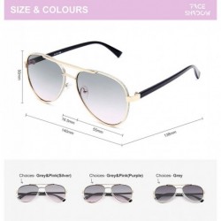 Aviator Fashion Aviator Gradient Lens Sunglasses for Women Man Wrap Around Sparkle Frame Sun Glasses - CQ18WQEX5ZW $7.64