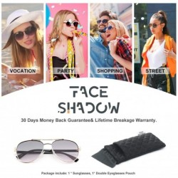 Aviator Fashion Aviator Gradient Lens Sunglasses for Women Man Wrap Around Sparkle Frame Sun Glasses - CQ18WQEX5ZW $7.64
