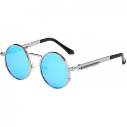 Semi-rimless Men Women Sunglasses - UV Protection Outdoor Glasses Vintage Round Eyeglasses Fishing Activity Eyewear - G - C21...
