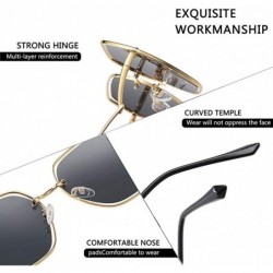 Goggle Women Polarized Sunglasses Metal Frame Female Oversized Square Sun glasses For Ladies Goggle UV400 - CP199HY9N7O $15.77