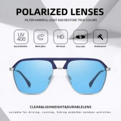 Rimless Rimless Polarized Gradient Lens Sunglasses for Men Driving Sun Glasses UV400 - C5red - CU199I6INLT $13.17