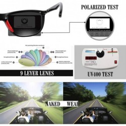 Aviator Rectangular Sports Fashion Polarized Sunglasses - Durable Lightweight Sun glasses for Men and Women - CX18NS3X5ON $9.51