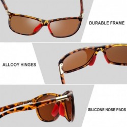 Aviator Rectangular Sports Fashion Polarized Sunglasses - Durable Lightweight Sun glasses for Men and Women - CX18NS3X5ON $9.51