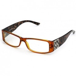 Oversized Thick Frame Nerd Cosplay Plastic Fashion Glasses - Orange/Brown - CH11CNYP8RX $19.00
