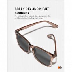 Square Polarized Sunglasses for Women Men Classic Trendy Stylish Sun Glasses 100% UV Protection - CM1905LH9NI $17.71