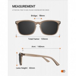 Square Polarized Sunglasses for Women Men Classic Trendy Stylish Sun Glasses 100% UV Protection - CM1905LH9NI $17.71