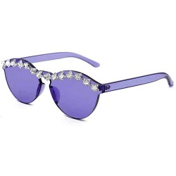 Oversized Diamond Sunglasses Rhinestone Eyeglasses Transparent - 2 - CK198G5CNR9 $24.19