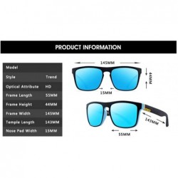 Oval Sun Glasses Polarized Sunglasses Men Mirror Fashion Square Ladies Sunglasses - C3 - C0194O4OO2M $16.11