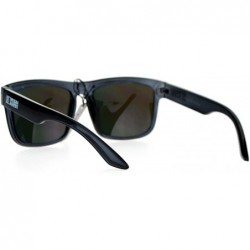 Wayfarer Mens Neon Pop Horn Rim Sport Horned Sunglasses - Slate Purple - CU12EO5Q057 $9.53