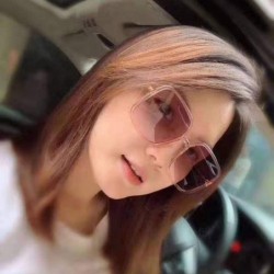 Oversized Women Fashion Street Photography Trend Sunglasses for Girls Selfy Sun Glasses 083 - Bluepink - C918AN2X4OO $9.91