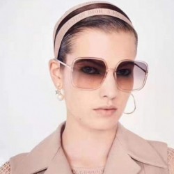 Oversized Women Fashion Street Photography Trend Sunglasses for Girls Selfy Sun Glasses 083 - Bluepink - C918AN2X4OO $9.91