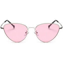 Round Summer Unisex Eye Sunglasses-Tigivemen Retro Cat Eye Glasses Eyewear for Driving Fishing lens - Pink - CB18RKHGWMD $7.84