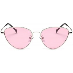 Round Summer Unisex Eye Sunglasses-Tigivemen Retro Cat Eye Glasses Eyewear for Driving Fishing lens - Pink - CB18RKHGWMD $7.84