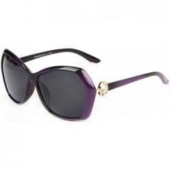 Oversized Oversized Vintage Women Uv400 Protection Polarized Sunglasses lsp6220 - Purple - CL120YRCPT9 $22.13