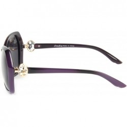 Oversized Oversized Vintage Women Uv400 Protection Polarized Sunglasses lsp6220 - Purple - CL120YRCPT9 $22.13