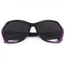 Oversized Oversized Vintage Women Uv400 Protection Polarized Sunglasses lsp6220 - Purple - CL120YRCPT9 $22.13