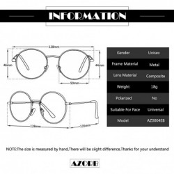 Aviator Round Clear Lens Glasses Circle Metal Frame Non-Prescription Eyeglasses for Men Women - A2 Sliver - C7188S49WK7 $13.85